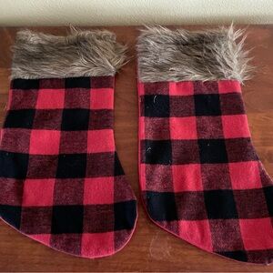 Red and Black Plaid Christmas Stockings